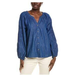 Tommy Bahama Blue Cove Embroidered Blouse